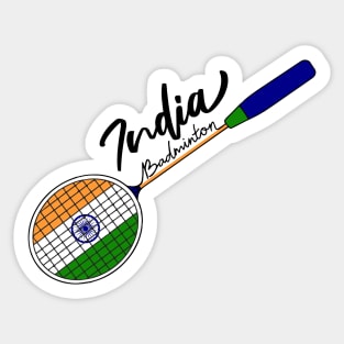 India Badminton Pride Racquet Sports (India) Flag Support India Badminton Sticker